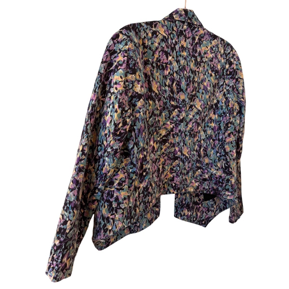 Mossimo Abstract Floral Print Blazer Jacket Multicolor XL purple pink - Picture 8 of 14